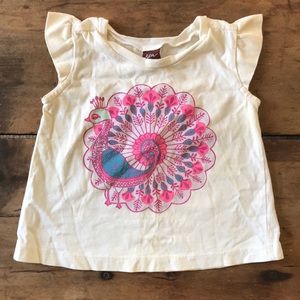 Tea Collection Peacock T-shirt Size 12-18 mos